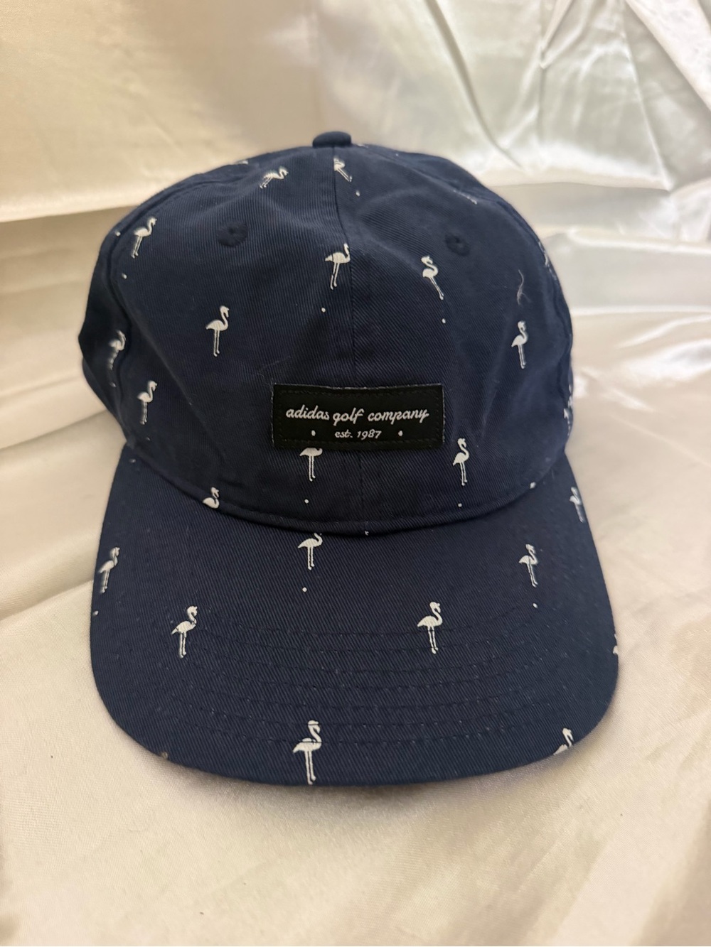 Adidas Golf Company Flamingo Print SnapBack OSFM Navy Blue Adjustable Cap